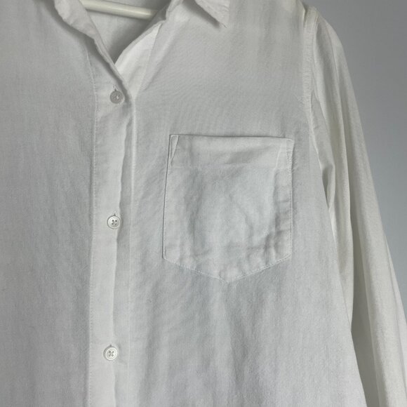 Madewell White Tie-Front Shirt Size Small Summer Vacation Lightweight - Picture 5 of 12